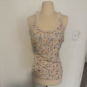 Express Multicolor Sequin Tank Top
